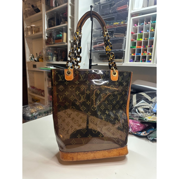 Women's Louis Vuitton Tote Bag One Size Brown Tan - Picture 5 of 16